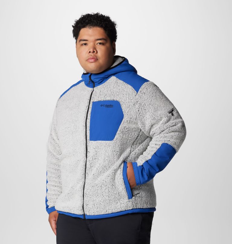 Men's Arctic Crest Sherpa Full Zip Fleece Jacket - Big, Color: Mountain Blue, White, image 4