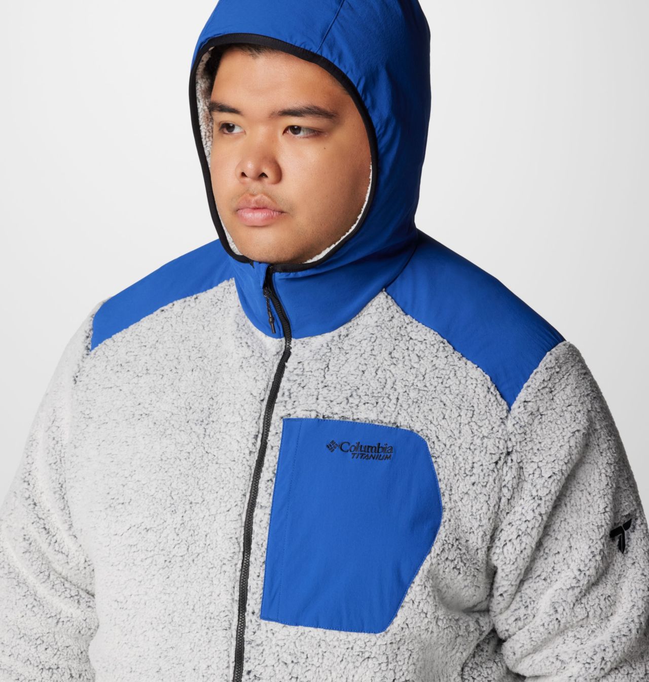 Manteau en polaire avec fermeture éclair pleine longueur en sherpa Arctic Crest™ pour hommes – Tailles fortes 5