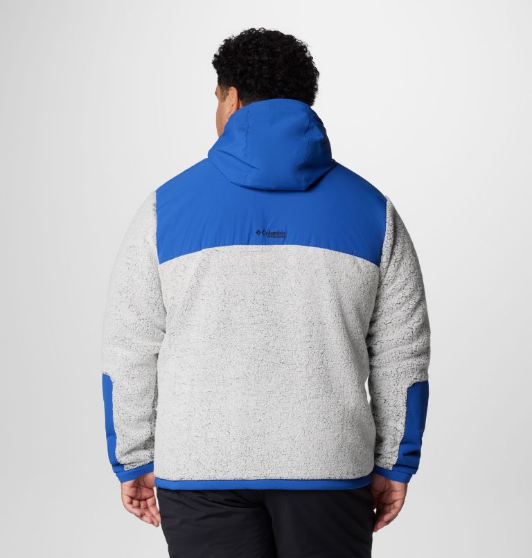 Men's Arctic Crest Sherpa Full Zip Fleece Jacket - Big, Color: Mountain Blue, White, image 2