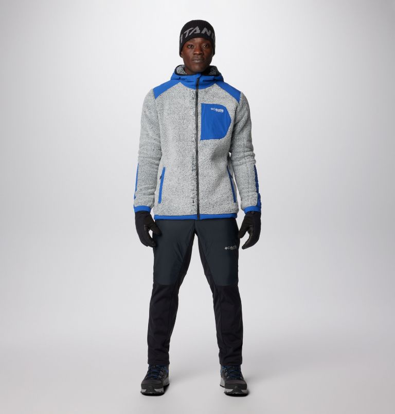 Men's Arctic Crest Sherpa Full Zip Fleece Jacket - Tall, Color: Mountain Blue, White, image 9