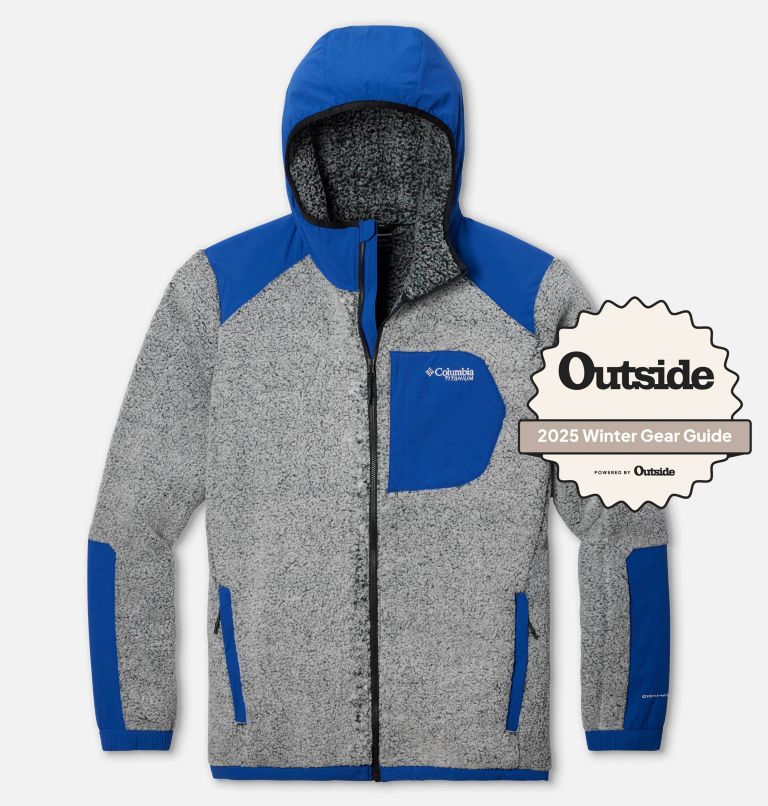 Men's Arctic Crest Sherpa Full Zip Fleece Jacket - Tall, Color: Mountain Blue, White, image 10