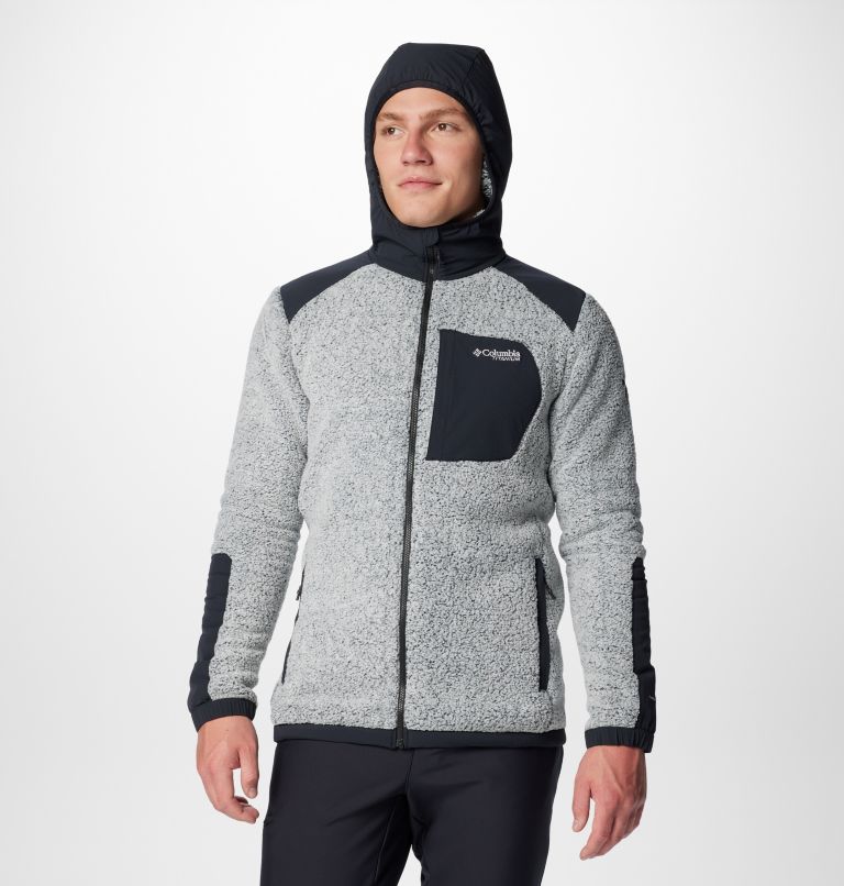 Chaqueta técnica de forro polar con capucha Arctic Crest para hombre, Color: White, Black, image 7