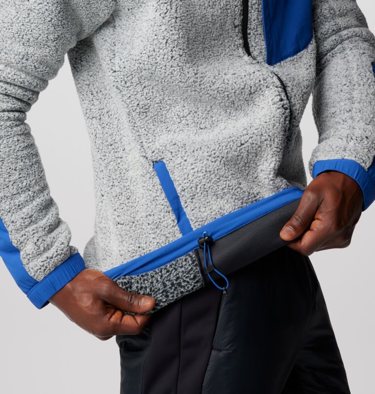Men's Arctic Crest Technical Hooded Fleece Jacket, Color: Mountain Blue, White, image 7