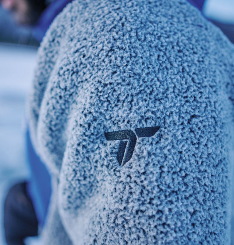 Men's Arctic Crest Technical Hooded Fleece Jacket, Color: Mountain Blue, White, image 14