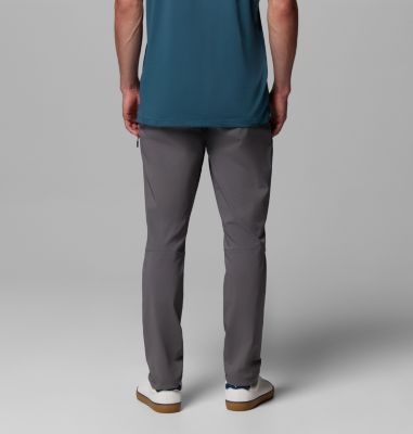 Men's Columbia Tech Softshell Trousers, Color: City Grey, Black, image 2