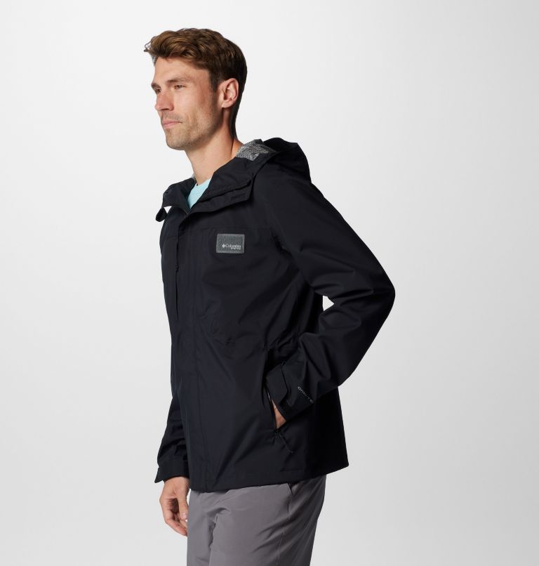 Men's PFG Mackenzie River Waterproof Hooded Jacket, Color: Black, image 4