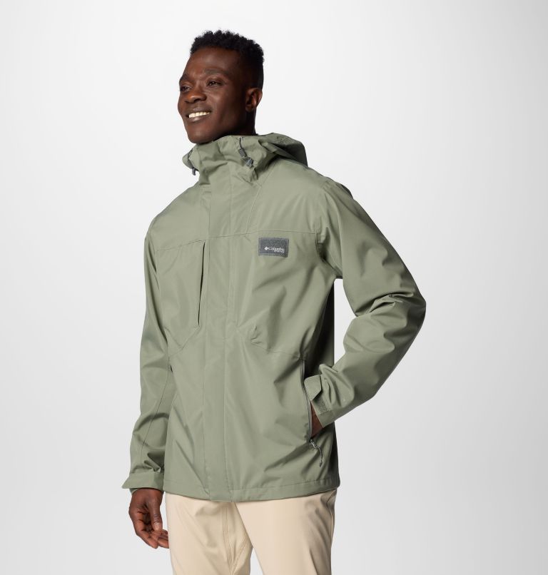 Men's PFG Mackenzie River Waterproof Hooded Jacket, Color: Cypress, image 4