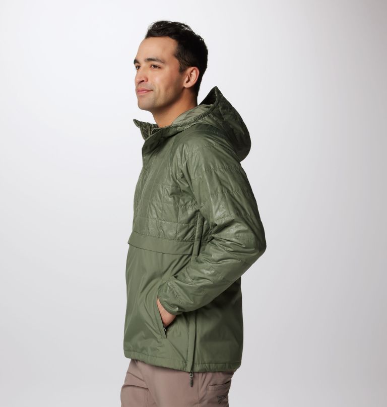 Men's PFG Uncharted Insulated Anorak, Color: Cypress, Uncharted Waters Emboss, image 4