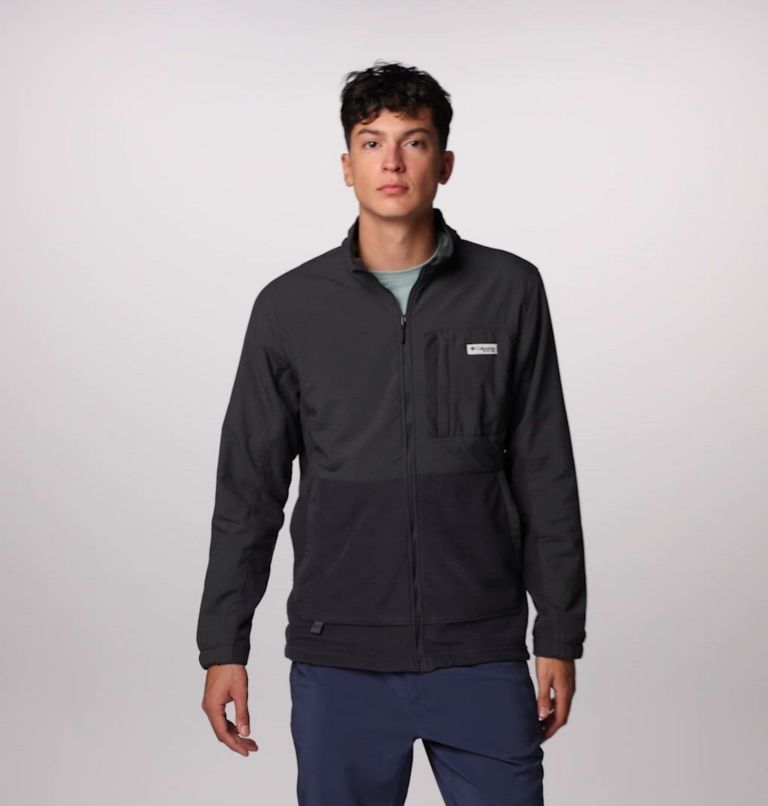 Men's PFG Uncharted Fleece Jacket, Color: Shark, Shark