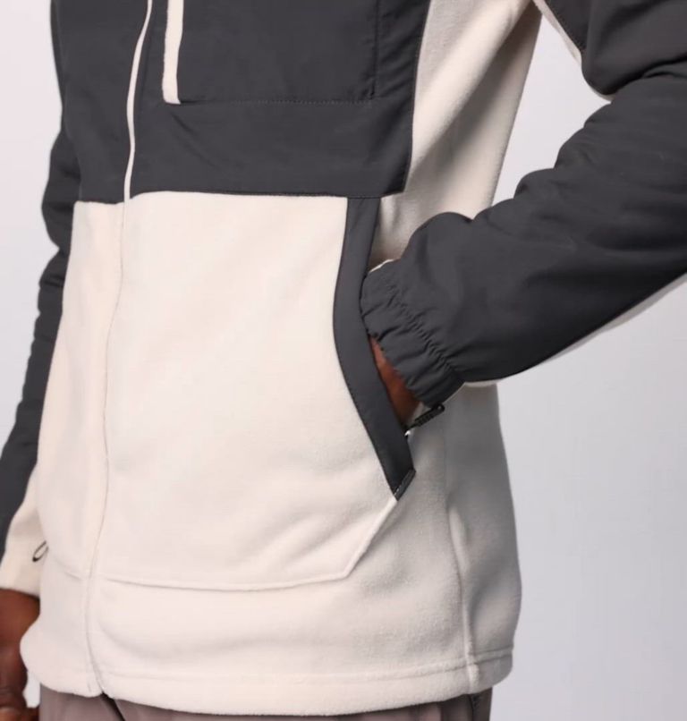 Men's PFG Uncharted Fleece Jacket, Color: Shark, Dark Stone