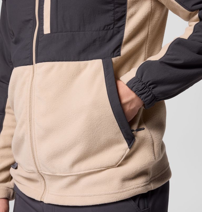 Men's PFG Uncharted Full Zip Fleece Jacket, Color: Shark, Ancient Fossil, image 10