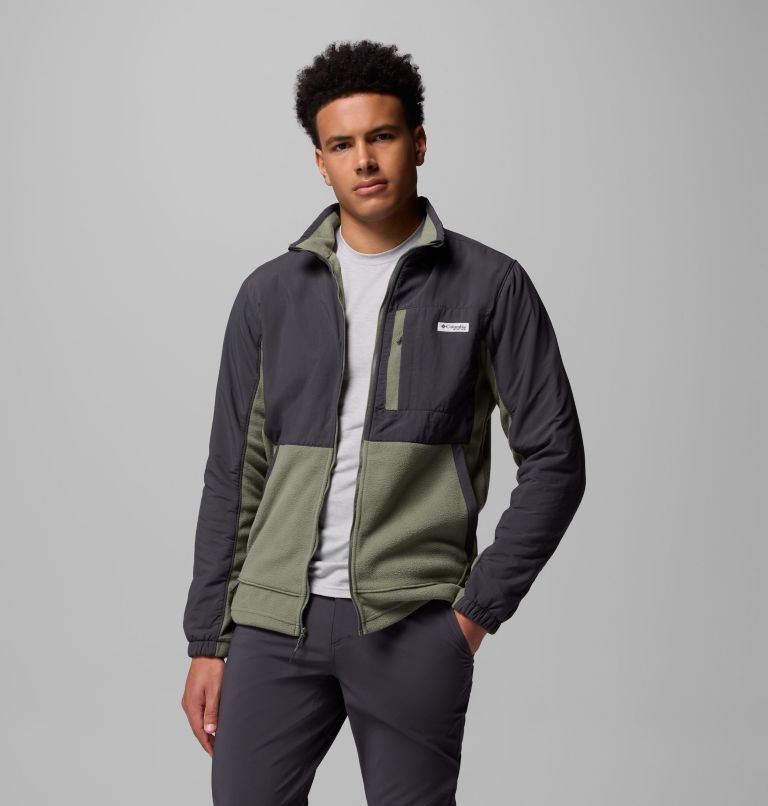 Men's PFG Uncharted Full Zip Fleece Jacket, Color: Shark, Cypress, image 5