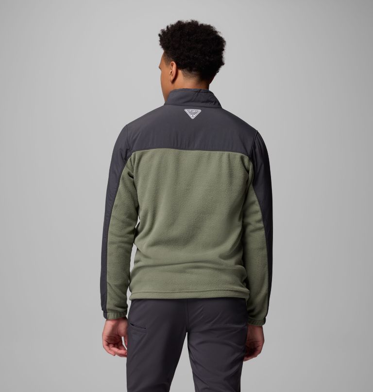 Men's PFG Uncharted Full Zip Fleece Jacket, Color: Shark, Cypress, image 3