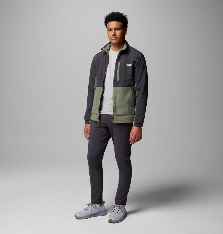 Men's PFG Uncharted Full Zip Fleece Jacket, Color: Shark, Cypress, image 2