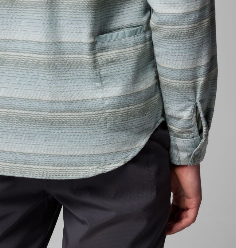 Men's PFG Uncharted Overshirt, Color: Crushed Blue Twilights Stripe, image 8