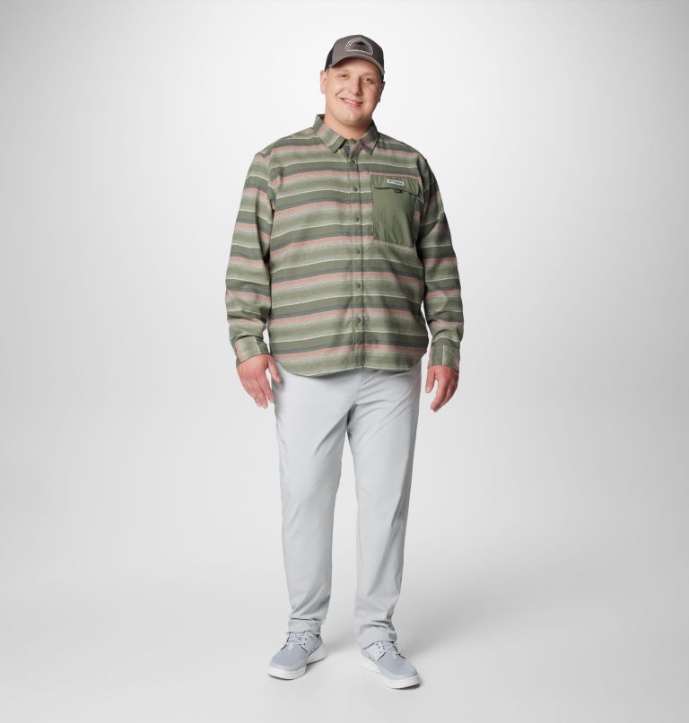 Surchemise PFG Uncharted pour hommes – Tailles fortes, Color: Smokey Sage Lunar Stripe, image 3