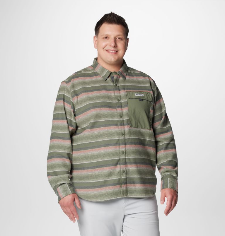 Surchemise PFG Uncharted pour hommes – Tailles fortes, Color: Smokey Sage Lunar Stripe, image 1