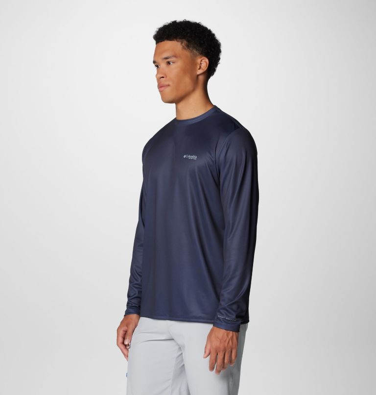 Men's PFG Terminal Tackle Line Time Long Sleeve Shirt, Color: Nocturnal, POW Hex, image 4