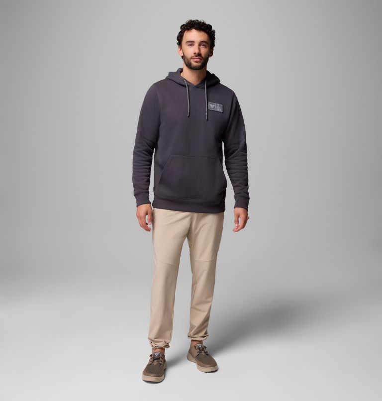 Men's PFG Castback Hoodie, Color: Shark, FOTW Hooks, image 2