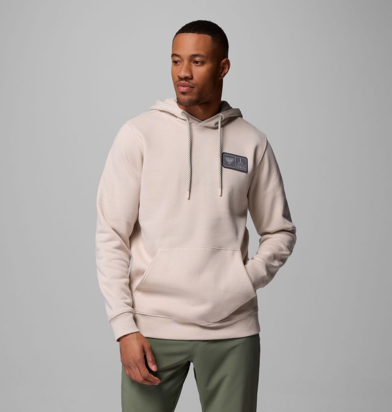 Men's PFG Castback Hoodie, Color: Dark Stone, FOTW Hooks, image 1