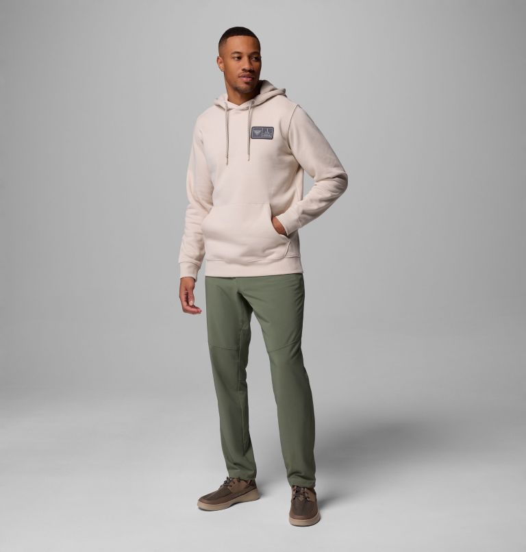 Men's PFG Castback Hoodie, Color: Dark Stone, FOTW Hooks, image 2