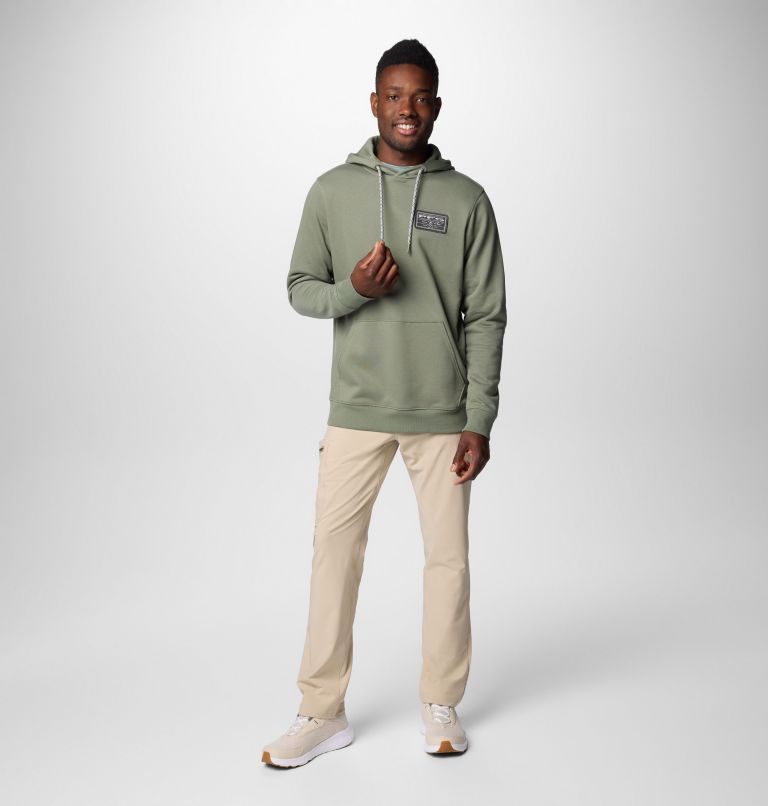 Men's PFG Castback Hoodie, Color: Cypress, Shark, image 3