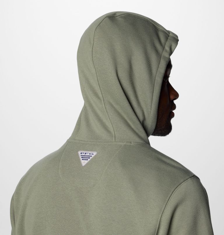 Men's PFG Castback Hoodie, Color: Cypress, Shark, image 6