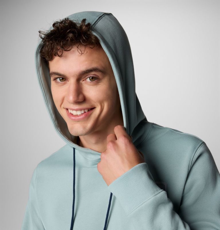 Men's PFG Castback Hoodie, Color: Crushed Blue, PFG Woven Patch FOTW Hooks, image 5