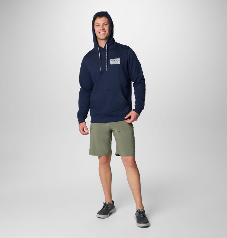 Men's PFG Castback Hoodie, Color: Collegiate Navy, Cool Grey, image 3