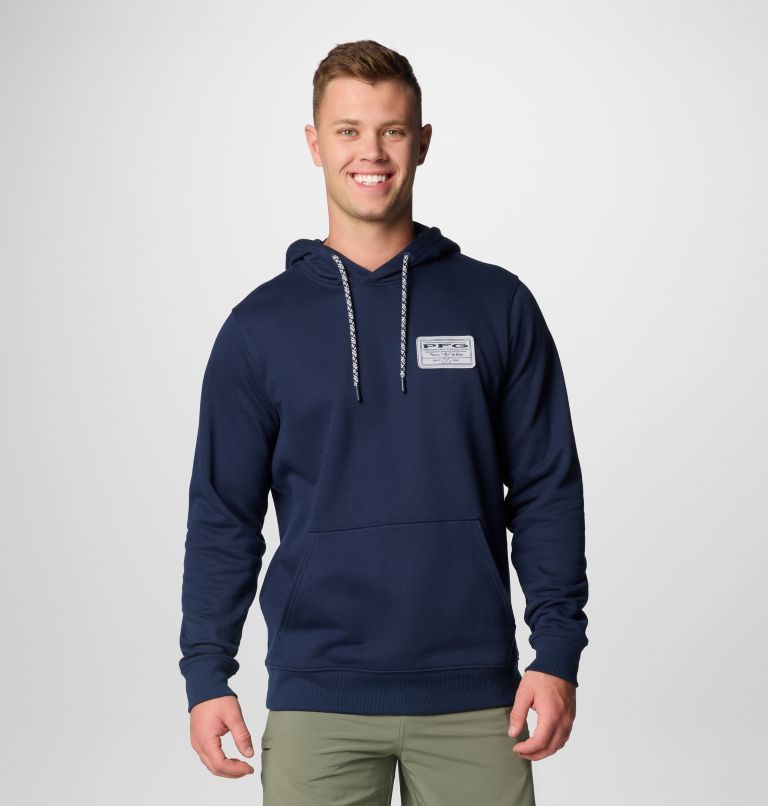 Men's PFG Castback Hoodie, Color: Collegiate Navy, Cool Grey, image 1