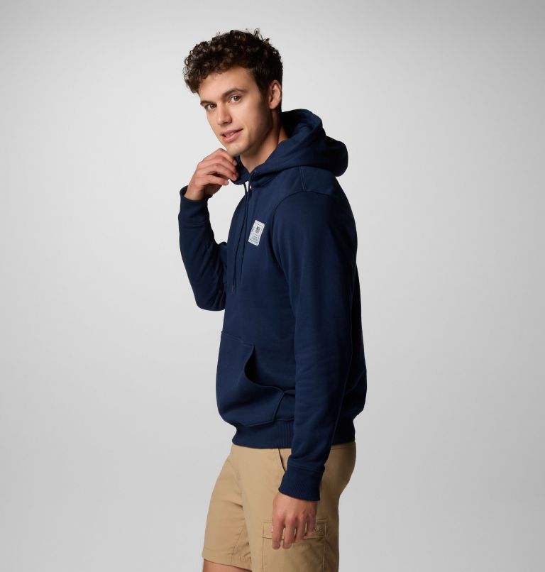 Men's PFG Castback Hoodie, Color: Coll Navy, PFG Woven Patch Americana, image 4