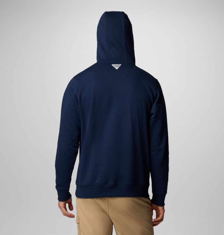 Men's PFG Castback Hoodie, Color: Coll Navy, PFG Woven Patch Americana, image 3