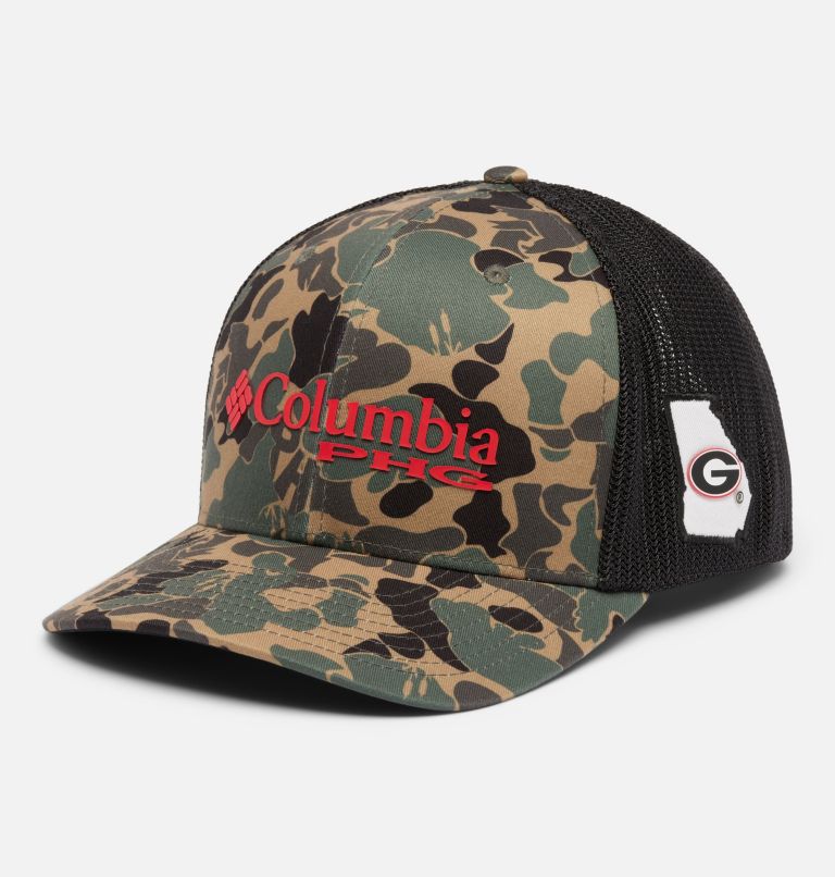 Collegiate PHG Camo Mesh Ball Cap, Color: UGA - Sahara Duck Camo, image 1