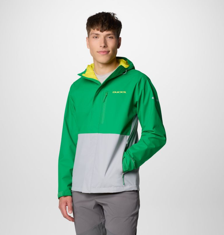 Men's Collegiate Field Bound Jacket - Oregon, Color: UO - Fuse Green, Columbia Grey, image 4