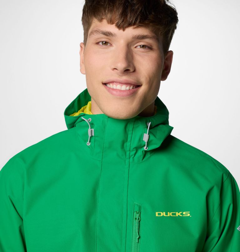 Men's Collegiate Field Bound Jacket - Oregon, Color: UO - Fuse Green, Columbia Grey, image 5