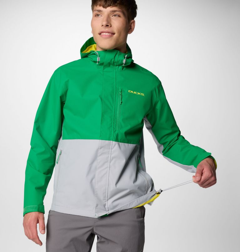 Men's Collegiate Field Bound Jacket - Oregon, Color: UO - Fuse Green, Columbia Grey, image 6