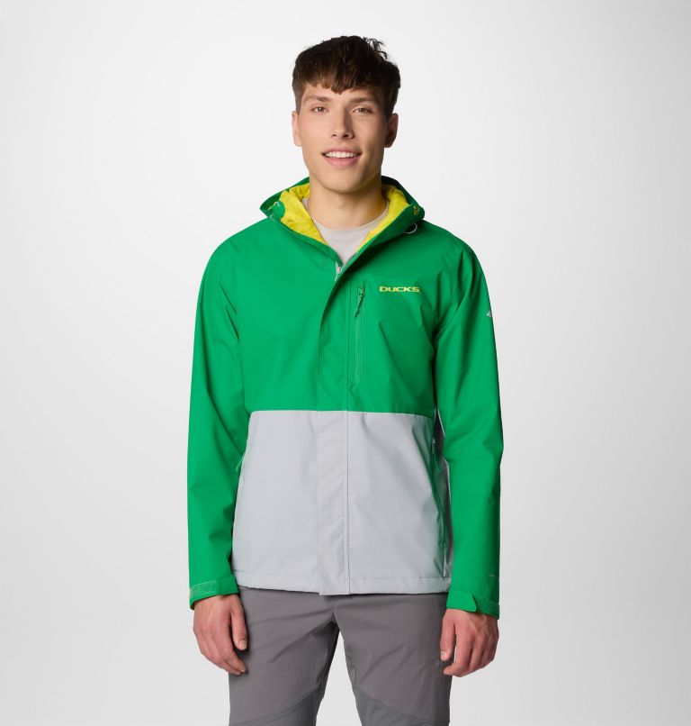 Men's Collegiate Field Bound Jacket - Oregon, Color: UO - Fuse Green, Columbia Grey, image 1