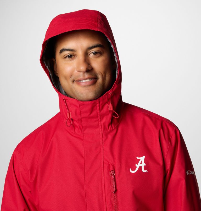 Men's Collegiate Field Bound Jacket - Alabama, Color: ALA - Red Velvet, City Grey, image 5