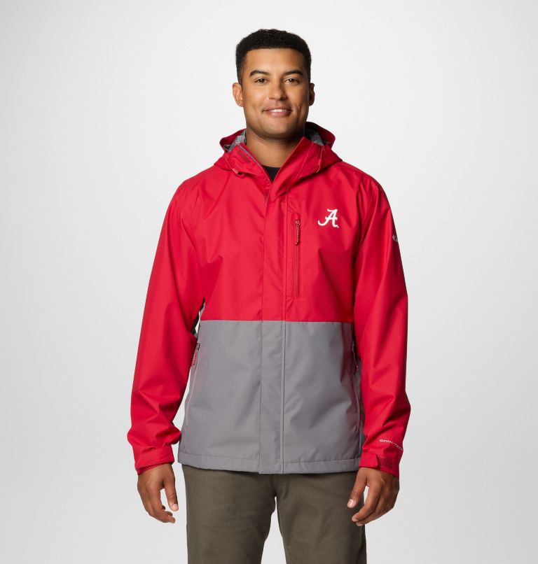 Men's Collegiate Field Bound Jacket - Alabama, Color: ALA - Red Velvet, City Grey, image 1