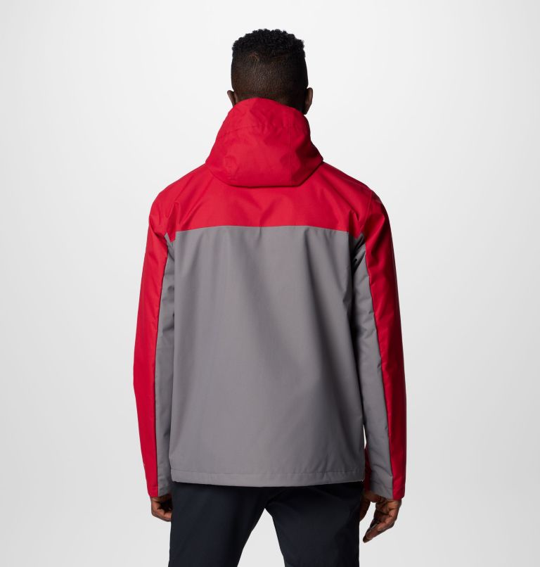 Men's Collegiate Field Bound Jacket - Washington State, Color: WAZ - Red Velvet, City Grey, image 2