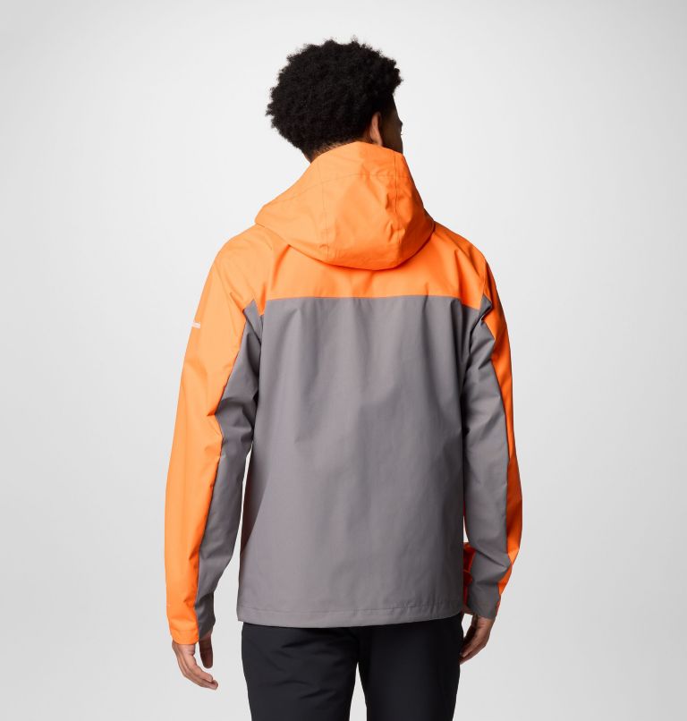 Men's Collegiate Field Bound Jacket - Clemson, Color: CLE - Spark Orange, City Grey, image 2