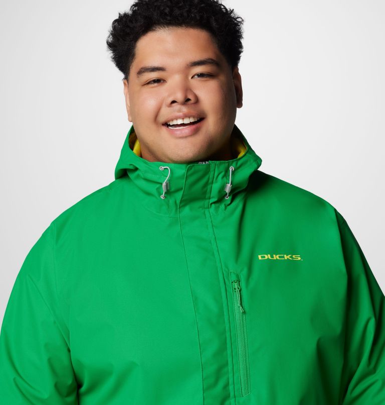 Men's Collegiate Field Bound Jacket - Oregon - Big, Color: UO - Fuse Green, Columbia Grey, image 5