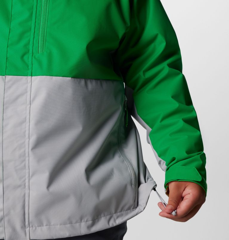 Men's Collegiate Field Bound Jacket - Oregon - Big, Color: UO - Fuse Green, Columbia Grey, image 8