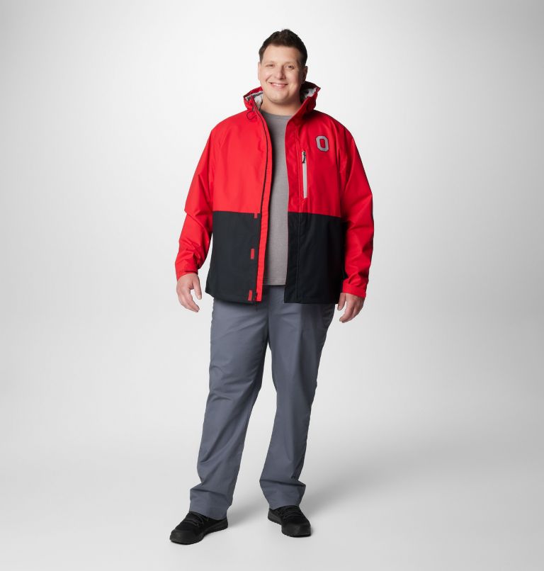 Men's Collegiate Field Bound Jacket - Ohio State - Big, Color: OS - Intense Red, Black, image 3