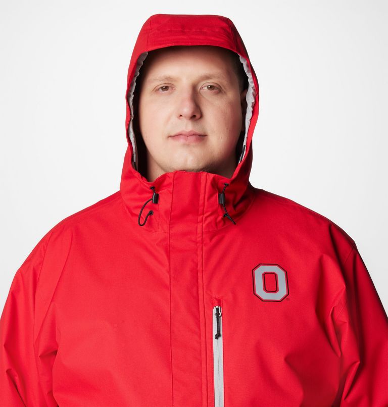 Men's Collegiate Field Bound Jacket - Ohio State - Big, Color: OS - Intense Red, Black, image 5