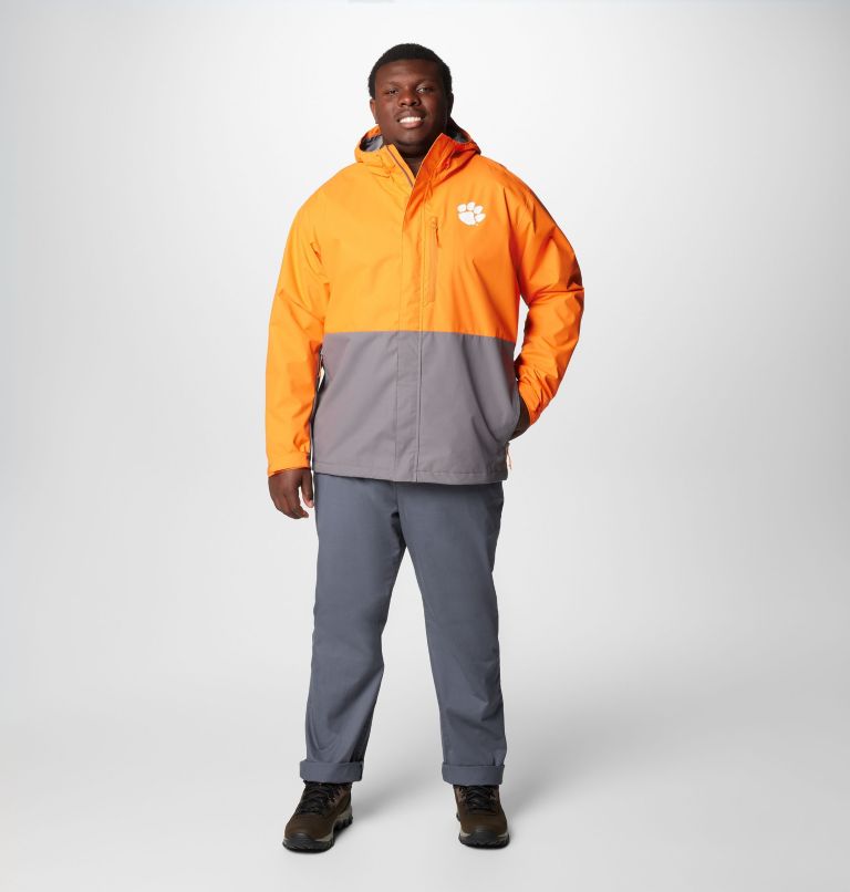 Men's Collegiate Field Bound Jacket - Clemson - Big, Color: CLE - Spark Orange, City Grey, image 3