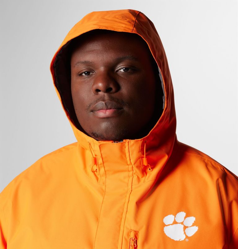 Men's Collegiate Field Bound Jacket - Clemson - Big, Color: CLE - Spark Orange, City Grey, image 5
