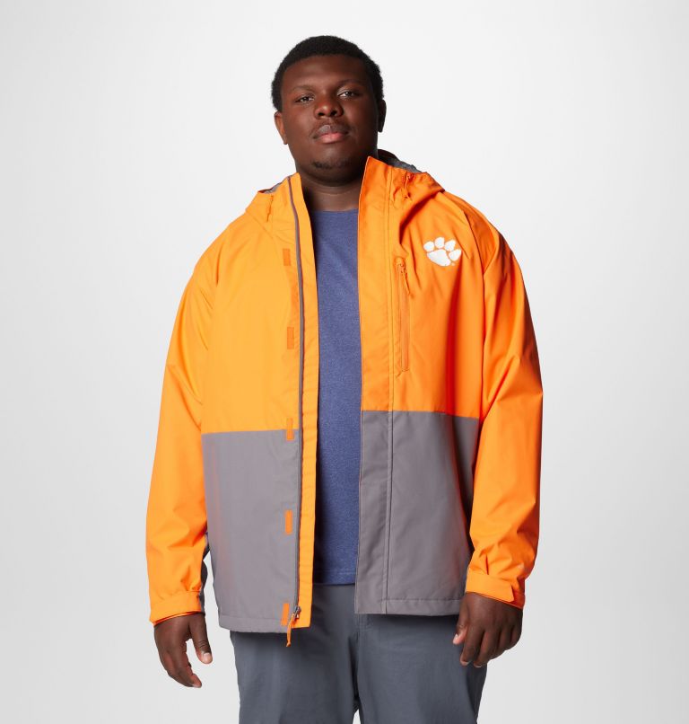Men's Collegiate Field Bound Jacket - Clemson - Big, Color: CLE - Spark Orange, City Grey, image 7