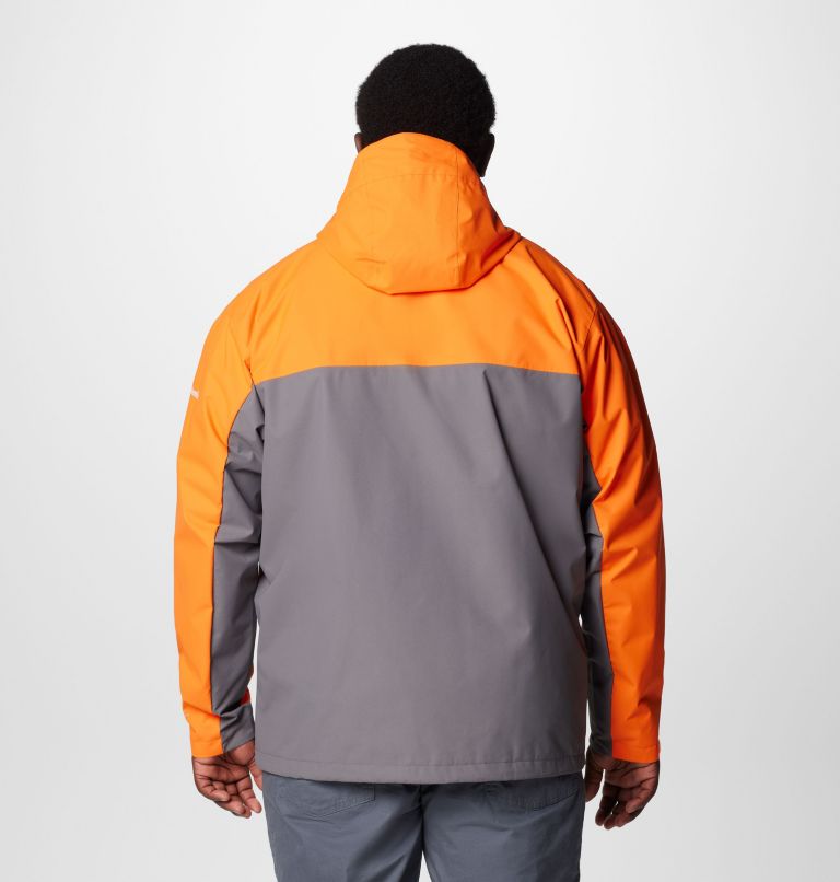 Men's Collegiate Field Bound Jacket - Clemson - Big, Color: CLE - Spark Orange, City Grey, image 2