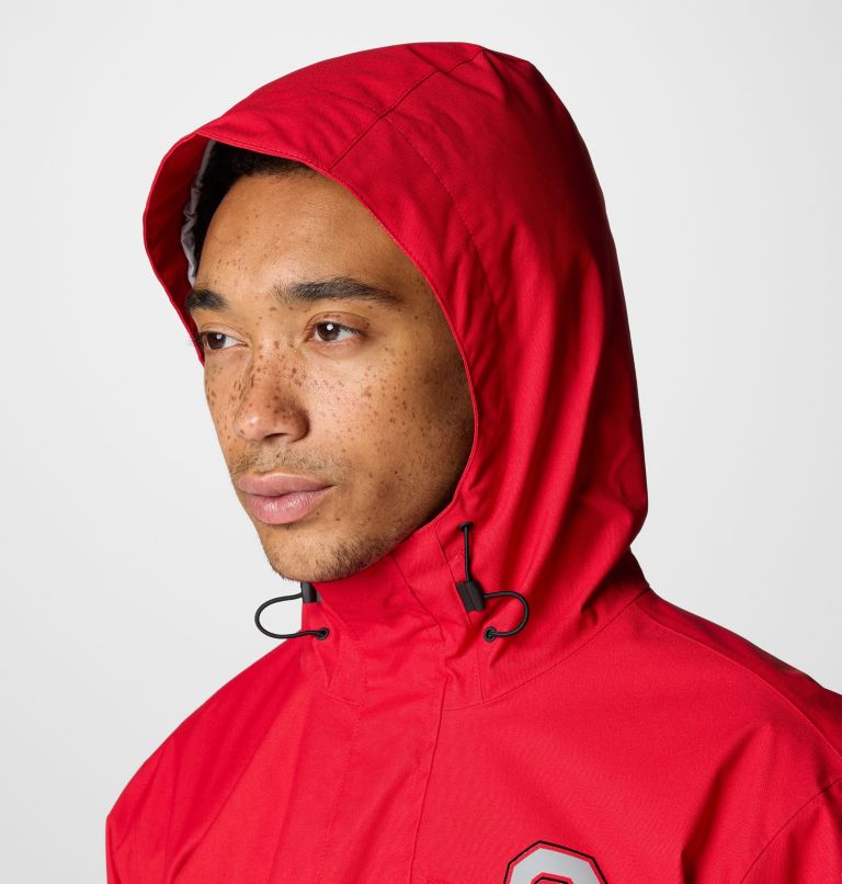 Men's Collegiate Field Bound Jacket - Tall - Ohio State, Color: OS - Intense Red, Black, image 5